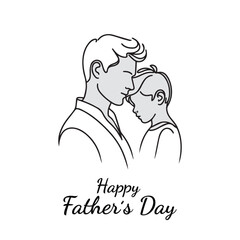 Happy Father's Day Vector Post Design, Son & Father's together, my dad my hero, daddy's girls.