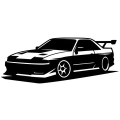 Drift car silhouette