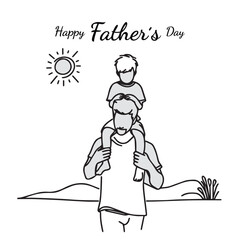 Happy Father's Day Vector Post Design, Son & Father's together, my dad my hero, daddy's girls.