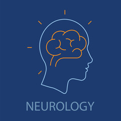 Neurology Icon - Brain Health, Nervous System, and Medical Diagnosis Symbol.