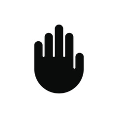Hand palm silhouette icon. Vector illustration