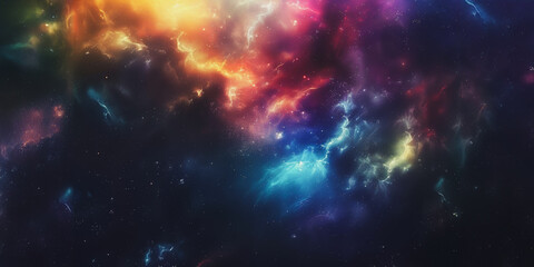 Colorful galaxy in outer space