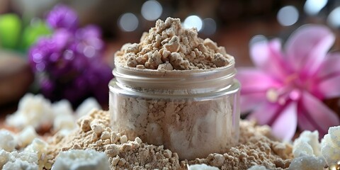 Creatine Monohydrate Powder Mockup Jar for Bodybuilding and Muscle Training Gym Supplies. Concept Product Mockup, Creatine Monohydrate, Gym Supplies, Bodybuilding, Muscle Training