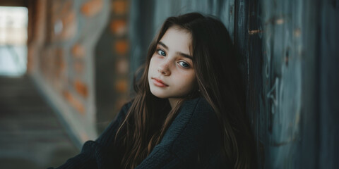 Obraz premium Sad girl