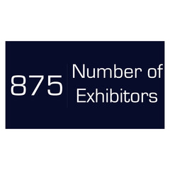 875 Number of Exhibitors Vector Design Social Media Post Template