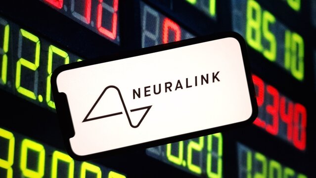Konskie, Poland - June 10, 2024: Neuralink Corporation neurotechnology company logo displayed on mobile phone screen