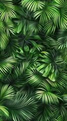 Green Tropical Leaves Background