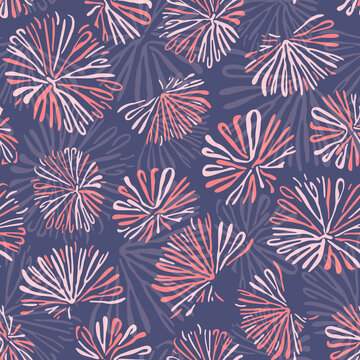 Sea Fan Coral - Blue, Pink & Rosa - Digital Papers I Seamless Fabric Pattern | Scrapbook Paper | Paper Set | Printable Designer Background