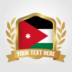 Golden Luxury Jordan Badge Design