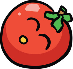 Funny Cartoon Character Tomato Illustration Logo or Mascot Vector