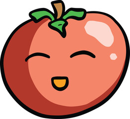 Funny Cartoon Character Tomato Illustration Logo or Mascot Vector