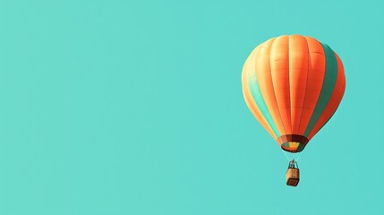 Obraz premium balloon, air, hot, sky, travel, vector, fly, illustration, basket, hot air balloon, flying, transportation, adventure, transport, flight, fun, icon, aerostat, color, airship, freedom, colorful, up, ba