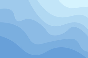 Abstract blue gradient wave simple background. Vector illustration.