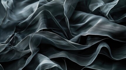 Fototapeta premium Velvety gray folds in the backdrop