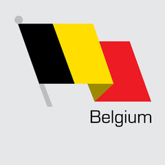 Fototapeta premium New Year with BELGIUM flag vector design. Waving flag banner style. Vector illustration, Eps 10