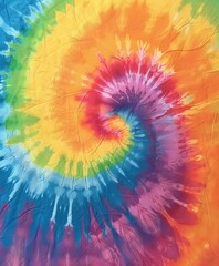 Colorful Spiral Tie-Dye Pattern