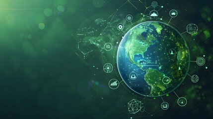 Obraz premium Earth day concept on white background, World environment day