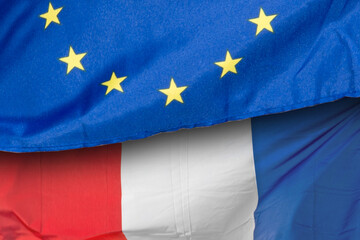 Flaggen Frankreich und Europa