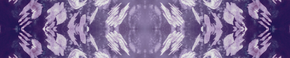 Marine Sapphire. Neon Ethnic Brush. Seamless