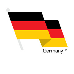New Year with GERMANY flag vector design. Waving flag banner style. Vector illustration, Eps 10
