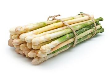 White and green asparagus bunch