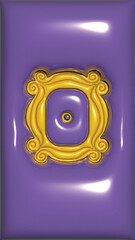 3D Friends background, Friends concept, Daphne, Wallpaper with inflate plastic effect. Phone wallpaper, 3D render illustration. Trendy background.