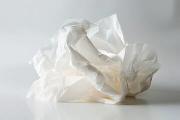 White background with tissue