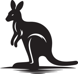 wallaby silhouette vector illustrationd