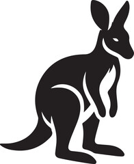 wallaby silhouette vector illustrationd