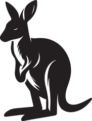 wallaby silhouette vector illustrationd