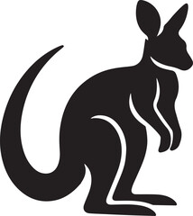 wallaby silhouette vector illustrationd