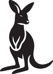 wallaby silhouette vector illustrationd
