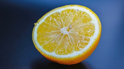Half of a lemon cut in half