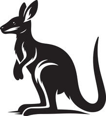 wallaby silhouette vector illustrationd