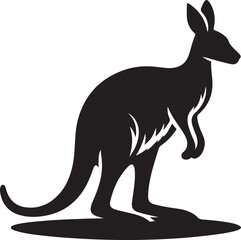 wallaby silhouette vector illustrationd
