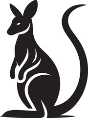 wallaby silhouette vector illustrationd