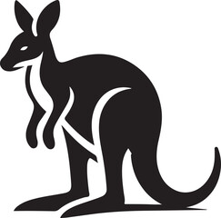 wallaby silhouette vector illustrationd