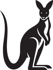 wallaby silhouette vector illustrationd