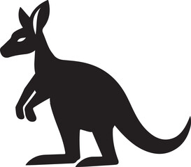 wallaby silhouette vector illustrationd