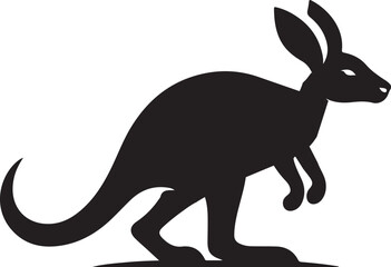 wallaby silhouette vector illustrationd