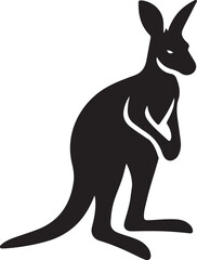 wallaby silhouette vector illustrationd