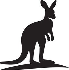 wallaby silhouette vector illustrationd