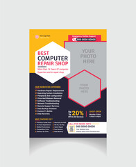 computer repair flyer layout
