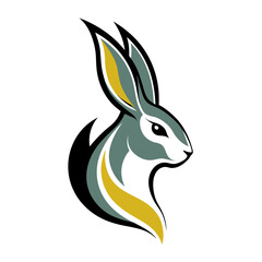 rabbit logo vector artwork illustration svg