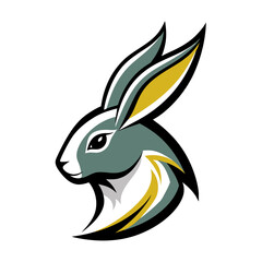 rabbit logo vector artwork illustration svg
