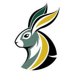 rabbit logo vector artwork illustration svg