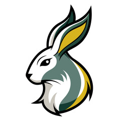 rabbit logo vector artwork illustration svg