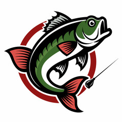 Fishing theme vector artwork  illustration svg