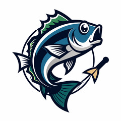 Fishing theme vector artwork  illustration svg
