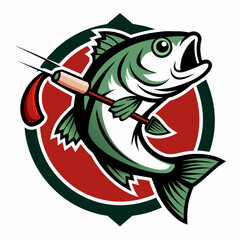 Fishing theme vector artwork  illustration svg